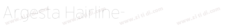 Argesta Hairline字体转换